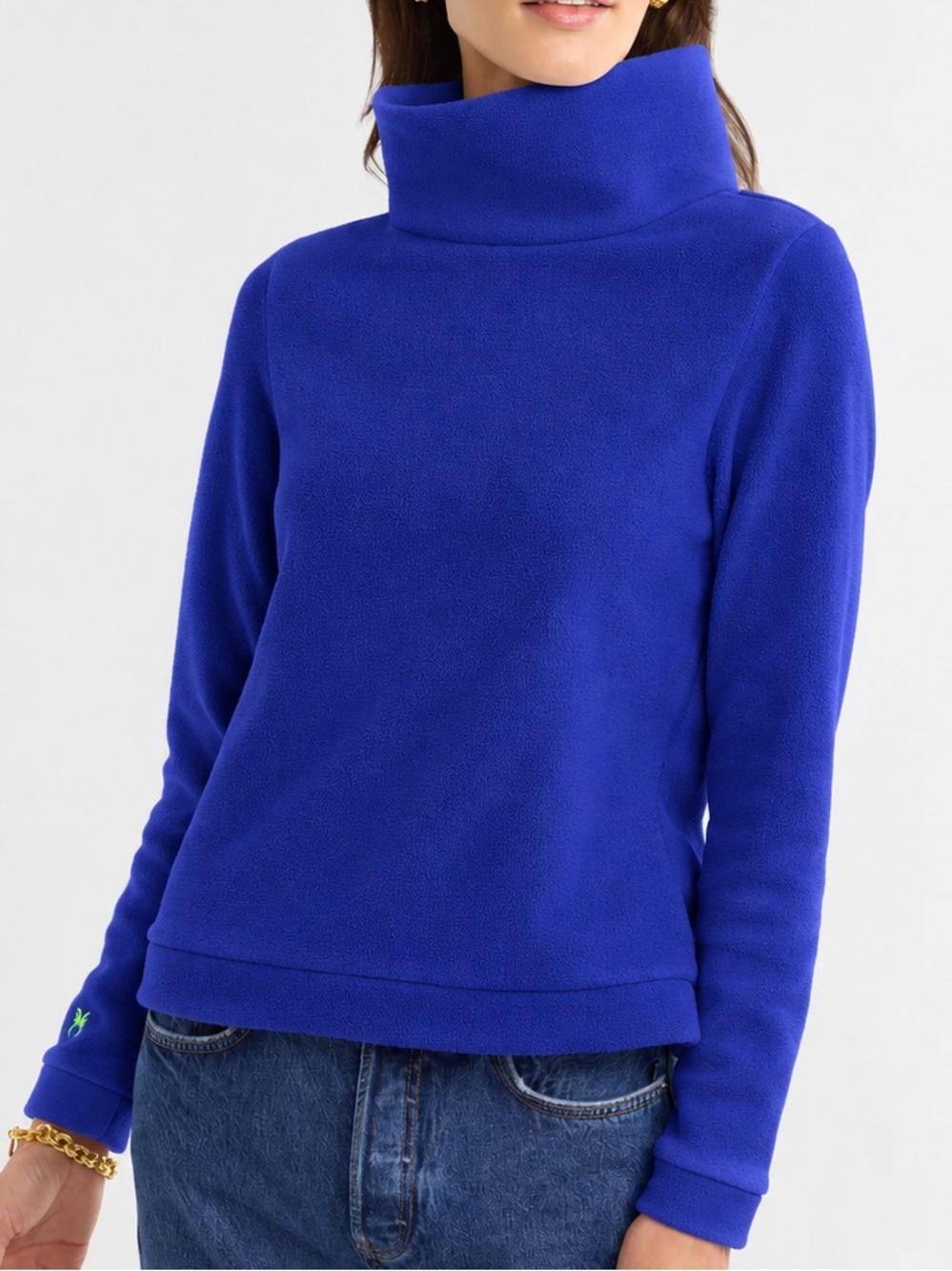 Dudley Stephen’s Blue Park Slope Fleece Turtleneck Large